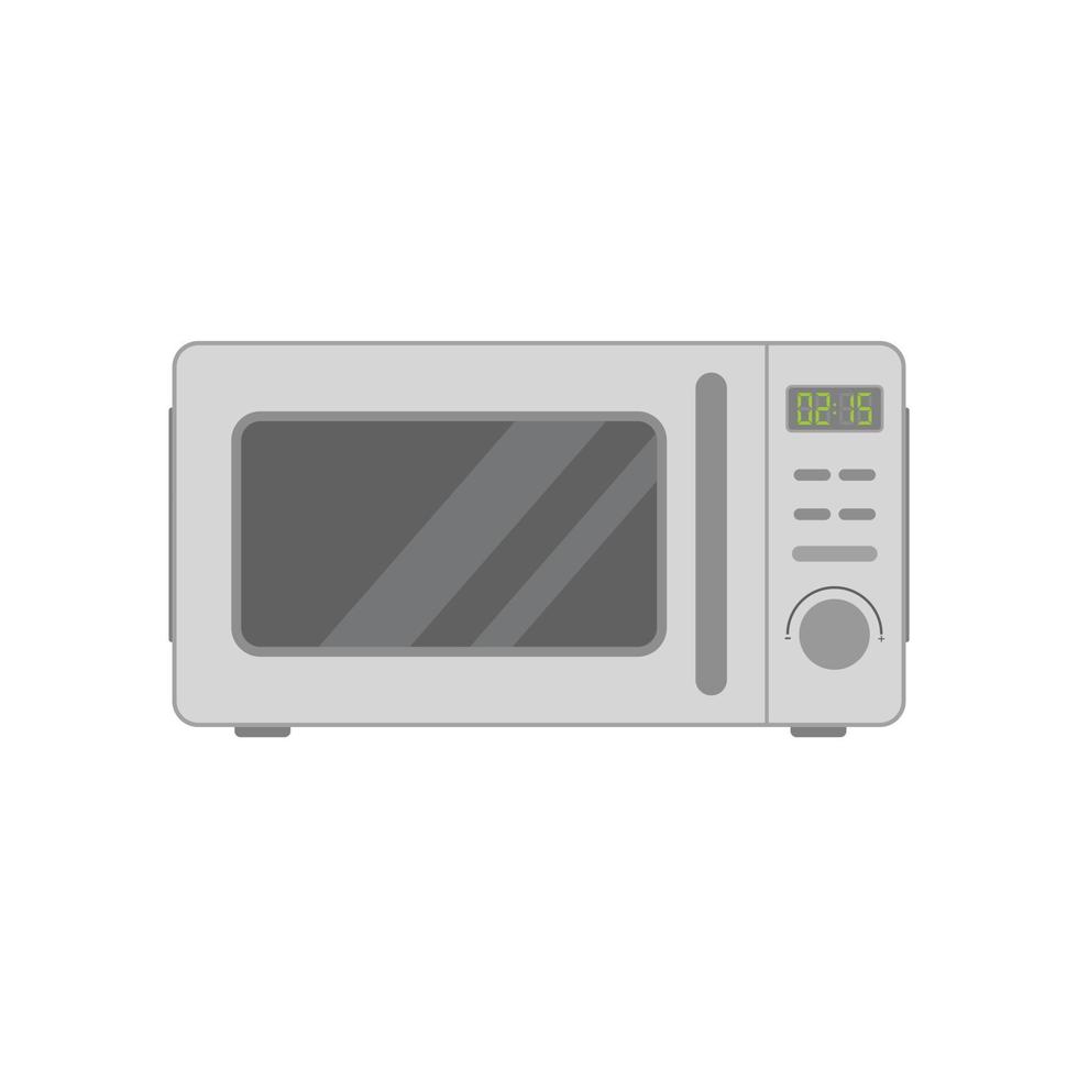 microwave flat design vector illustration. electric oven