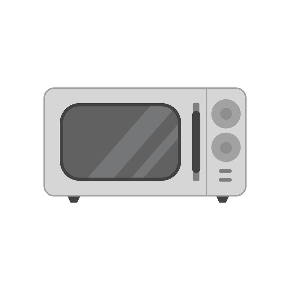 microwave flat design vector illustration. electric oven