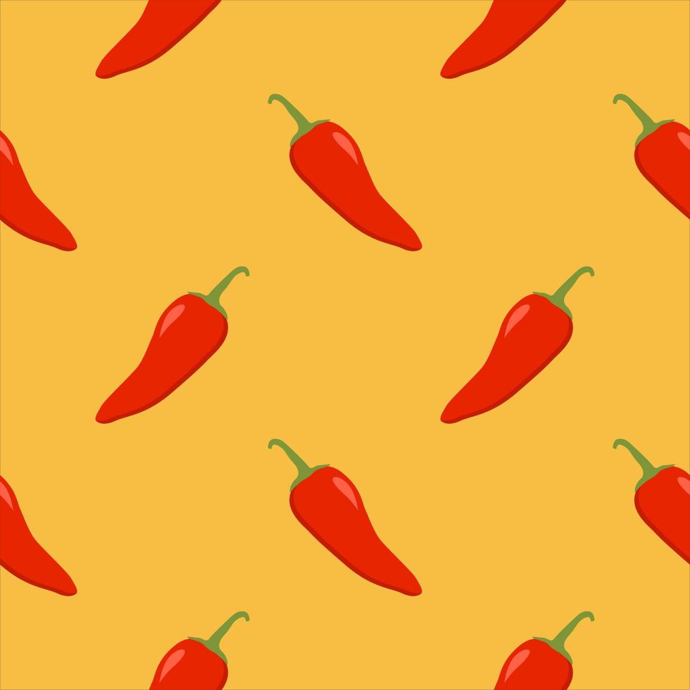 fresno pepper seamless pattern. chili seamless pattern flat design vector illustration