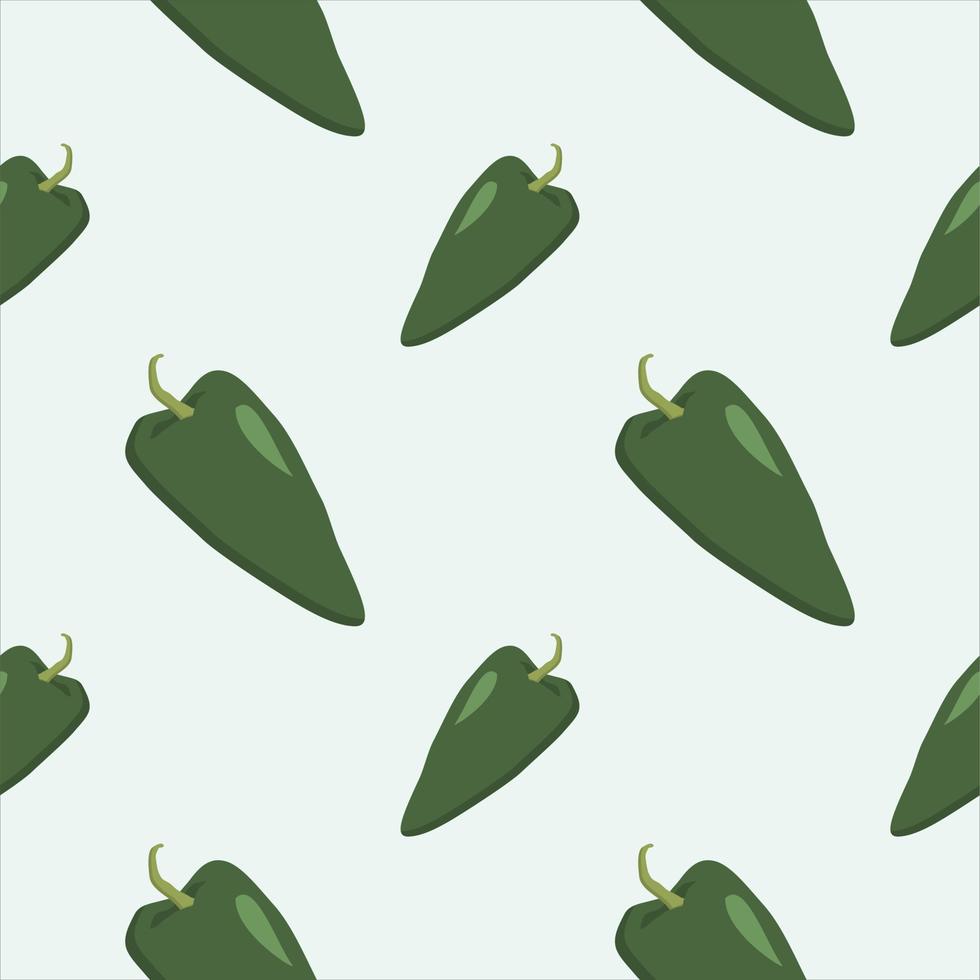 poblano pepper seamless pattern. chili seamless pattern flat design vector illustration