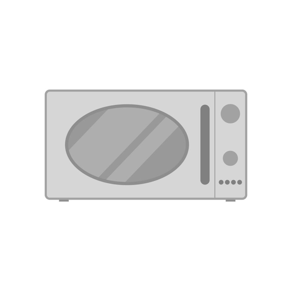 microwave flat design vector illustration. electric oven