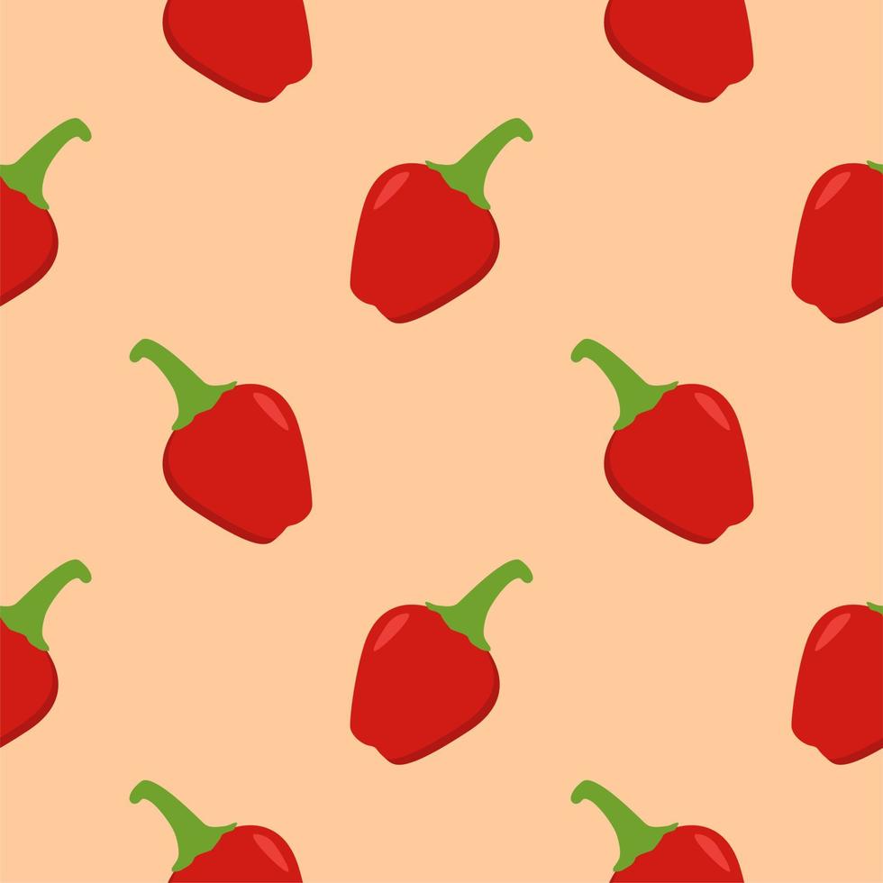 cherry pepper seamless pattern. chili seamless pattern flat design vector illustration
