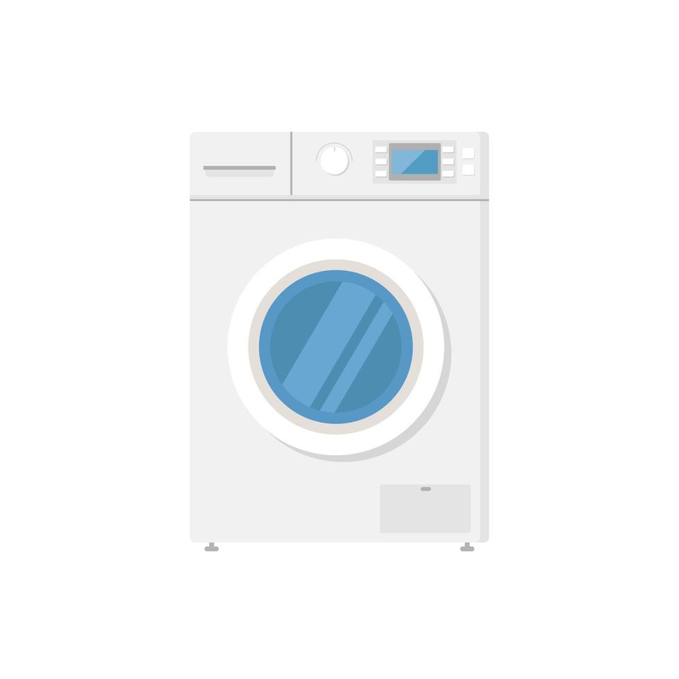 washing machine flat design vector illustration. Laundry service room vector illustration.