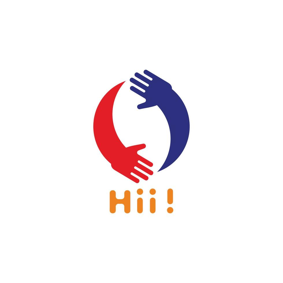 hi hand care symbol motion design symbol vector