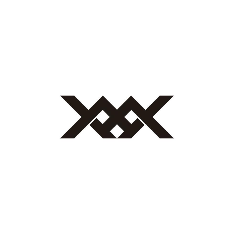 abstract letter mx simple linked geometric logo vector