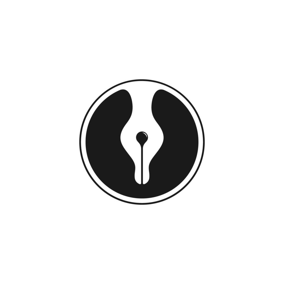 pen ink curves negative space design symbol logo vector