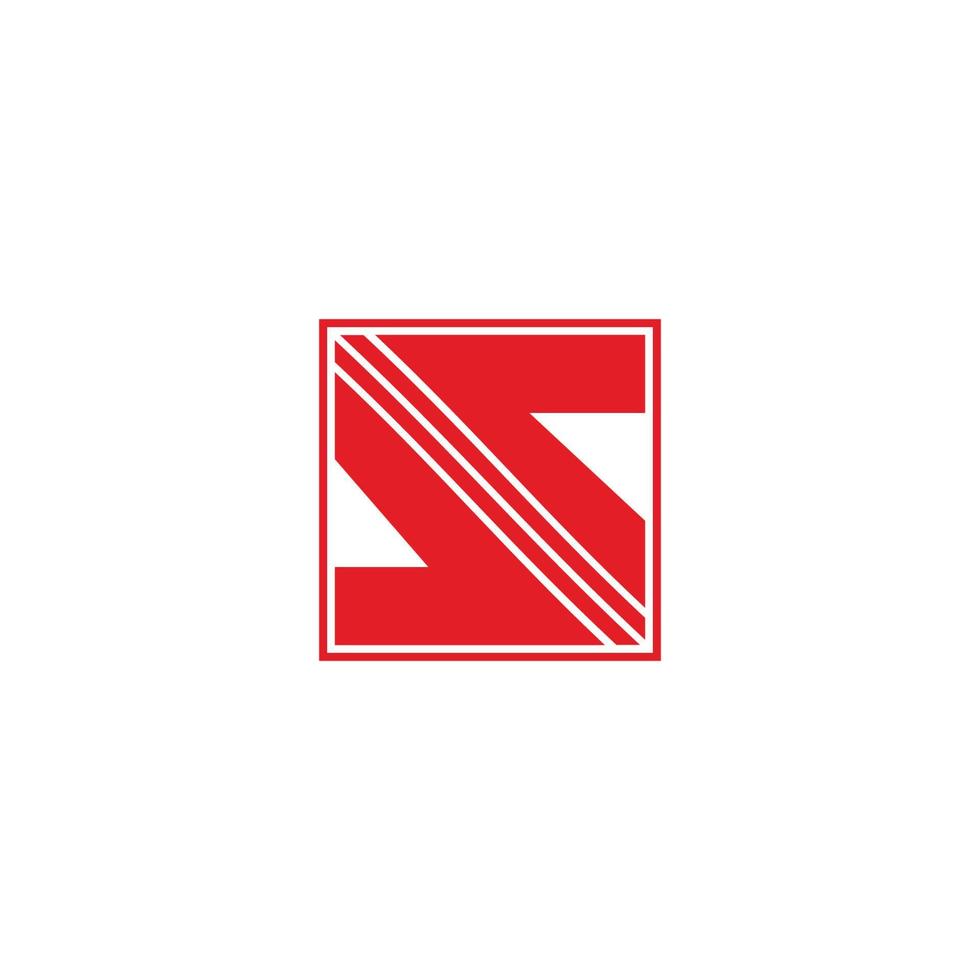 vector de logotipo de flecha cuadrada opuesta de letra abstracta s