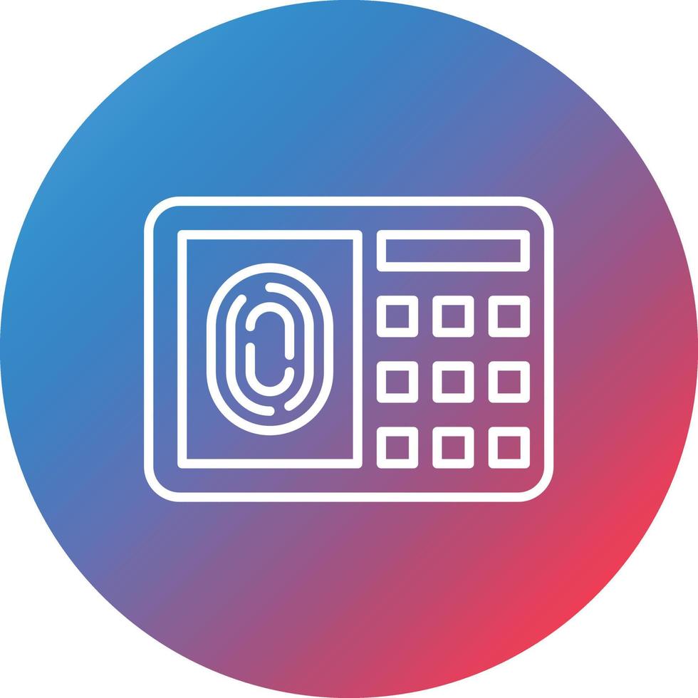 Security System Line Gradient Circle Background Icon vector