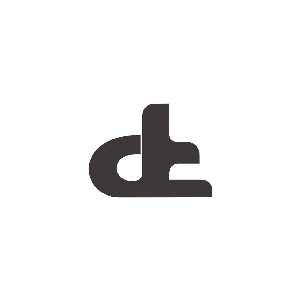 letter d t symbol motion curves simple design logo vector