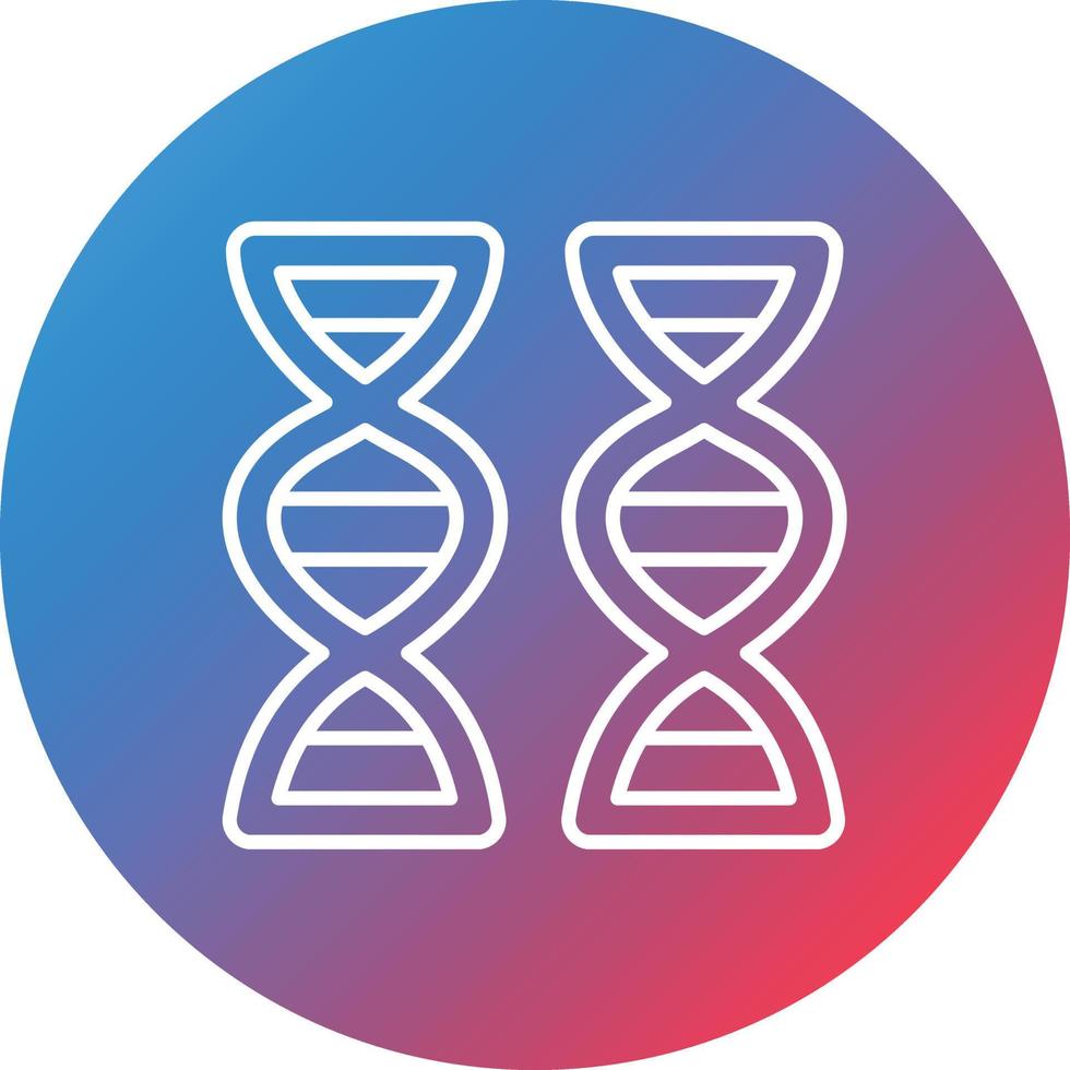 DNA Line Gradient Circle Background Icon vector