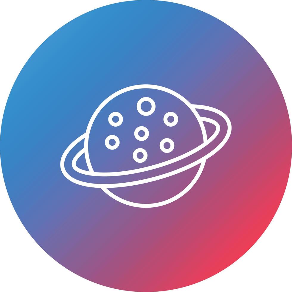 Astronomy Line Gradient Circle Background Icon vector