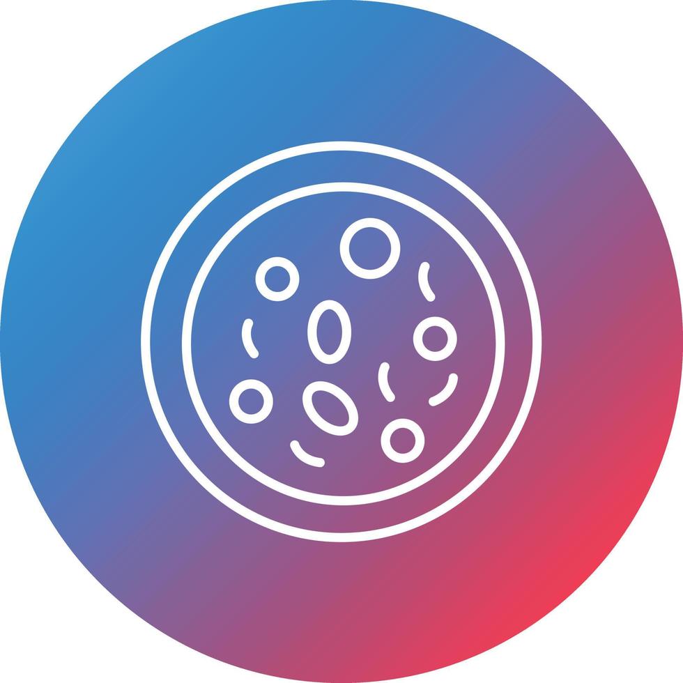 Cells Line Gradient Circle Background Icon vector