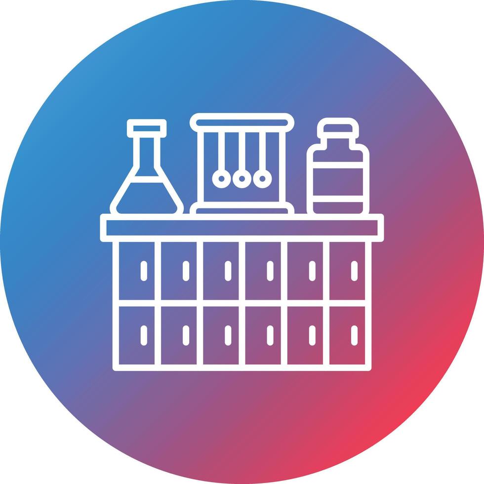 Medical Laboratory Line Gradient Circle Background Icon vector