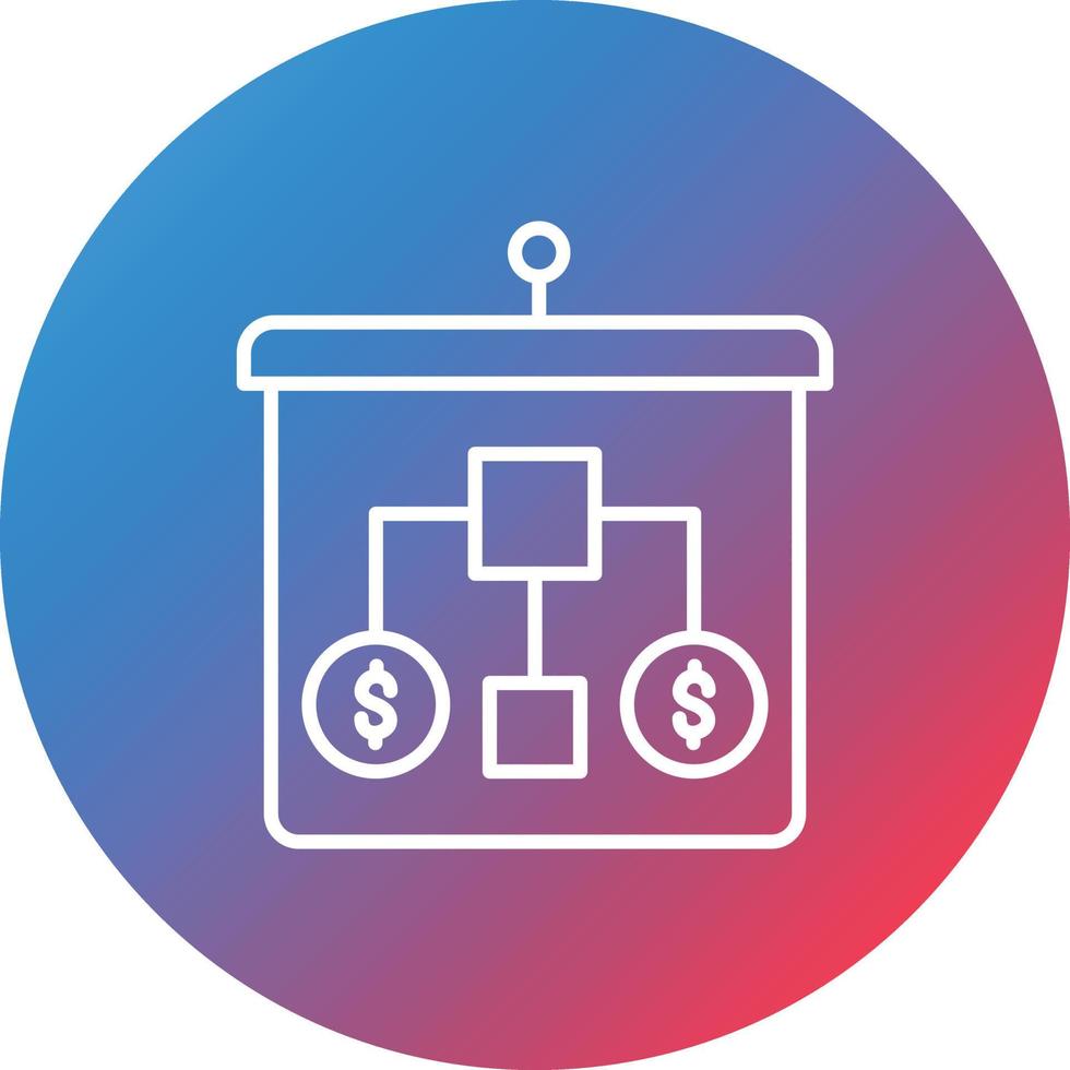 Planning Line Gradient Circle Background Icon vector