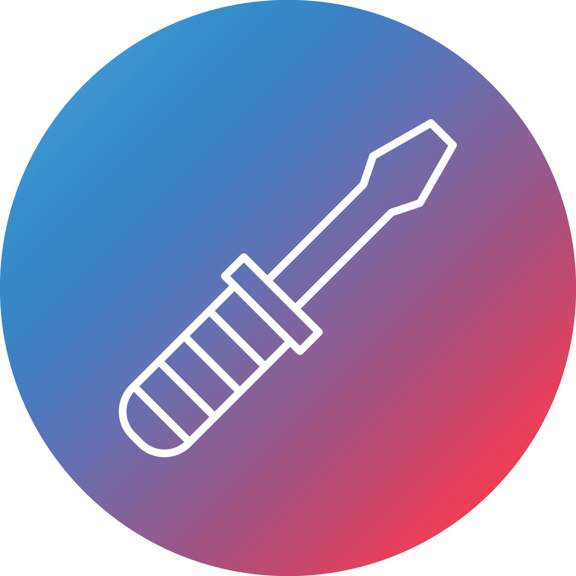 Screwdriver Line Gradient Circle Background Icon 16858049 Vector Art at