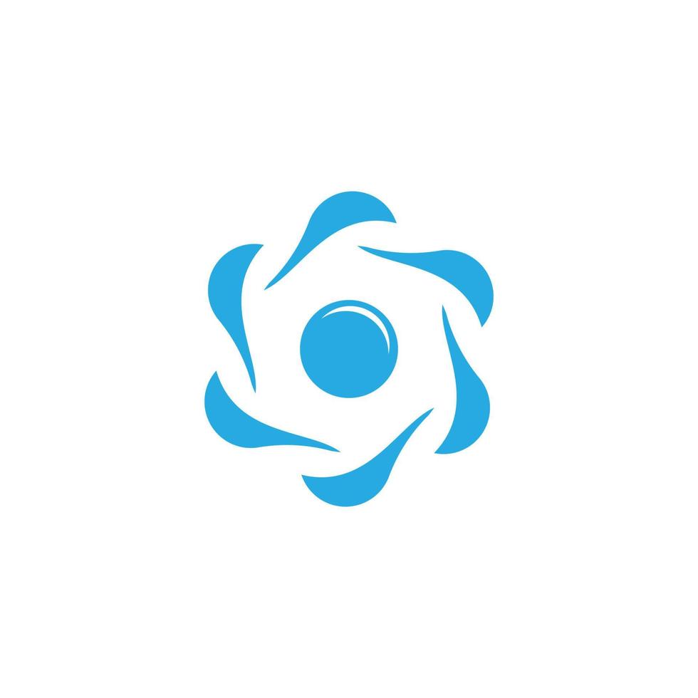 blue swirl wavy shape motion symbol logo vector