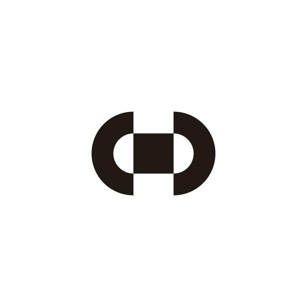 square letter cc geometric simple logo vector