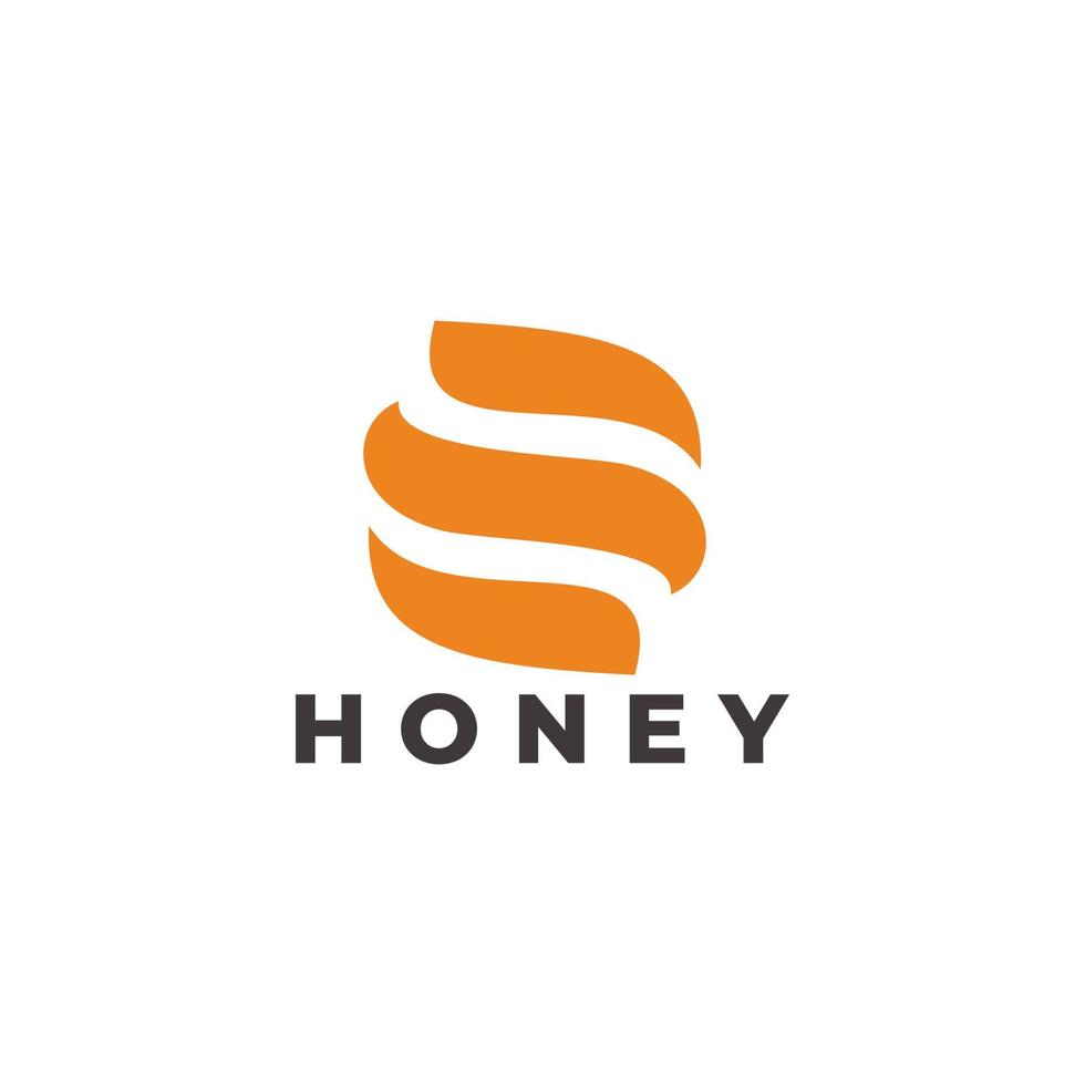 letter s honey super food symbol logo vector