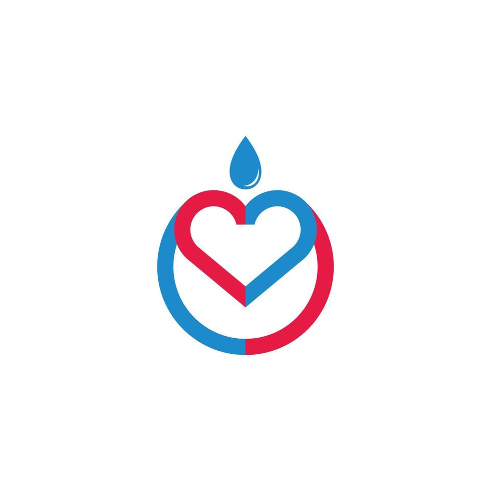 love fresh apple fruit water drop colorful geometric design vector
