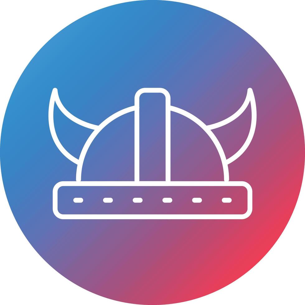 Viking Throne Line Gradient Circle Background Icon vector