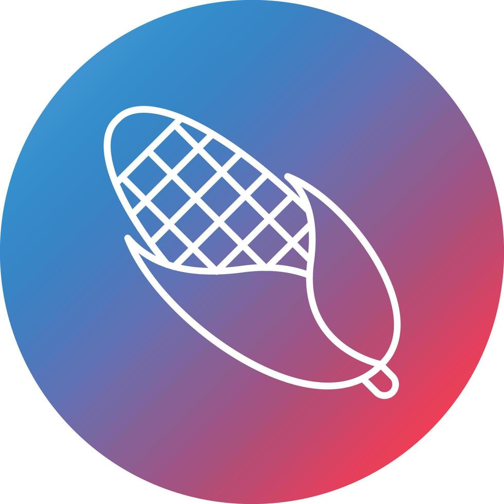 Corn Line Gradient Circle Background Icon vector