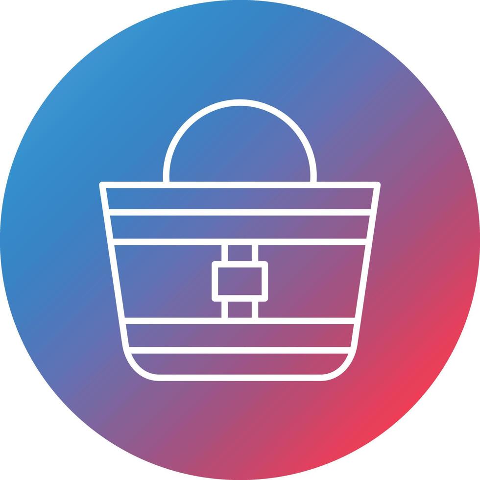 Totebag Line Gradient Circle Background Icon vector