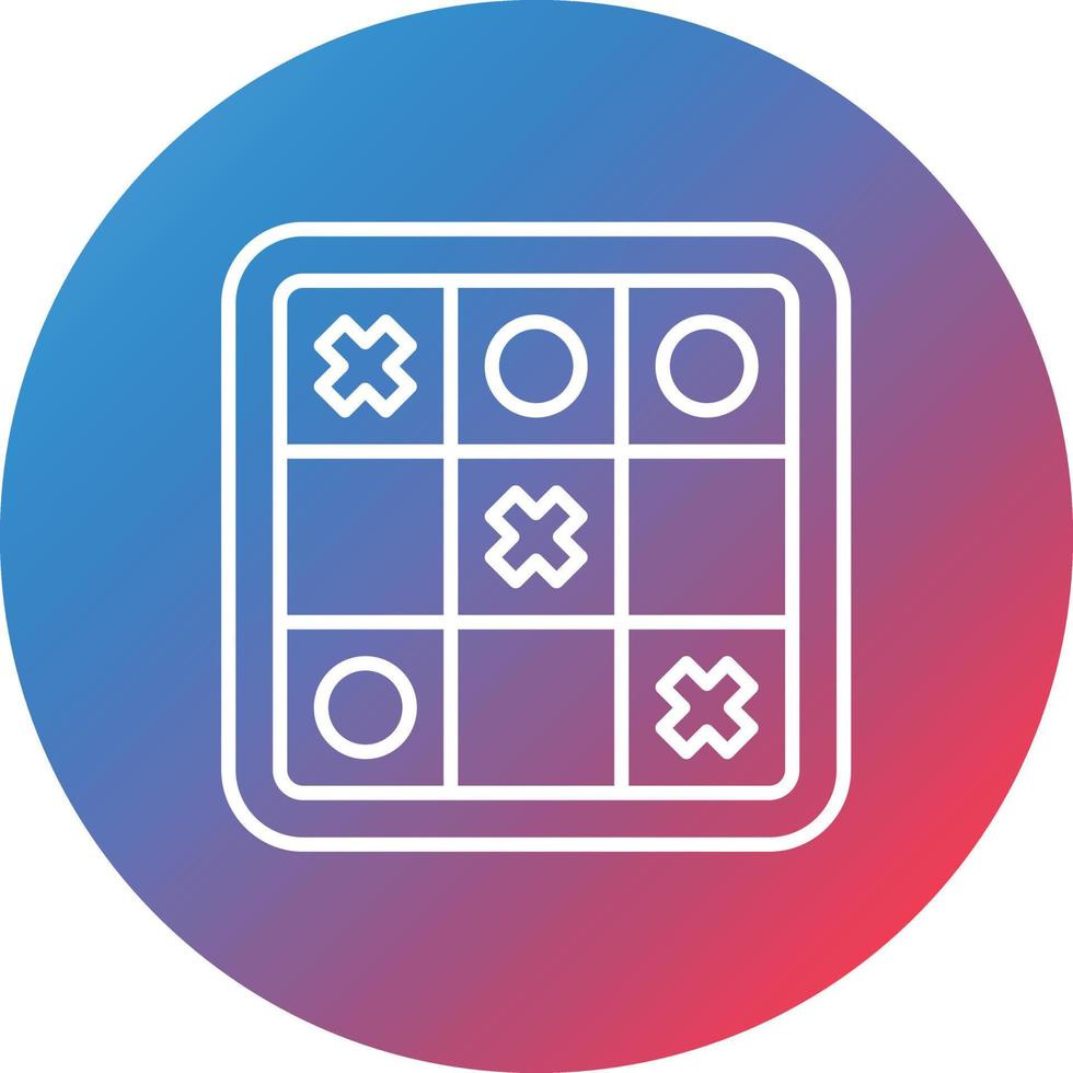 Three in a row Line Gradient Circle Background Icon vector