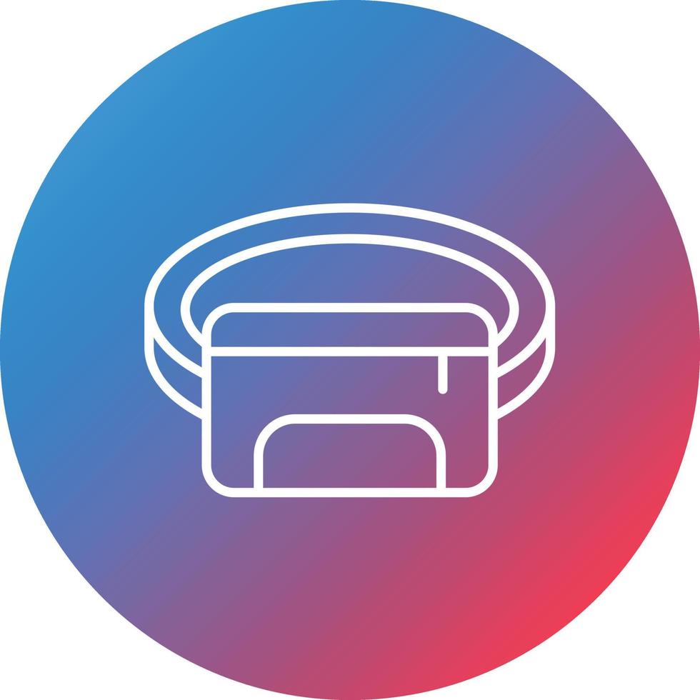 Waist Bag Line Gradient Circle Background Icon vector