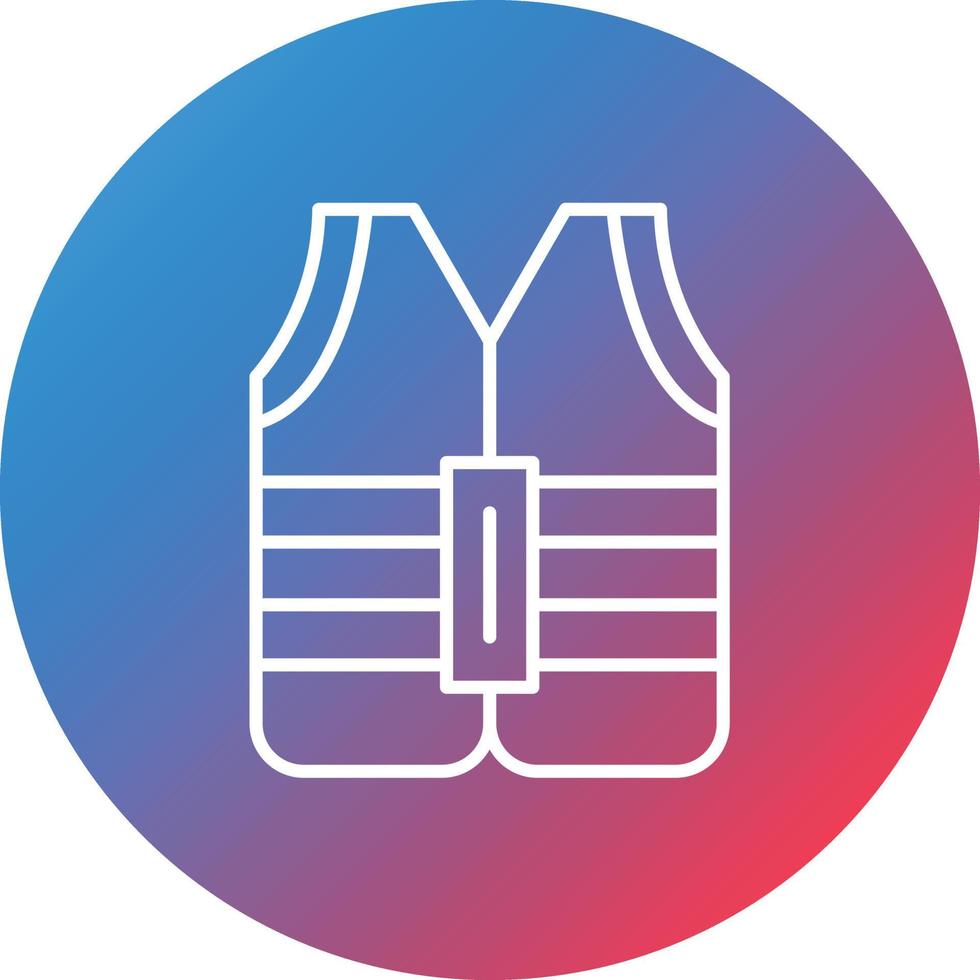 Vest Line Gradient Circle Background Icon vector