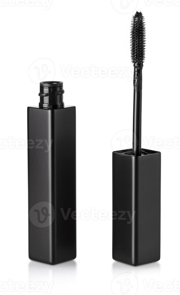 black Mascara brush isolated on white background photo