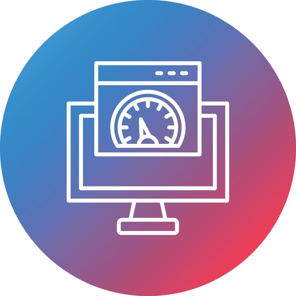 Page Speed Line Gradient Circle Background Icon vector