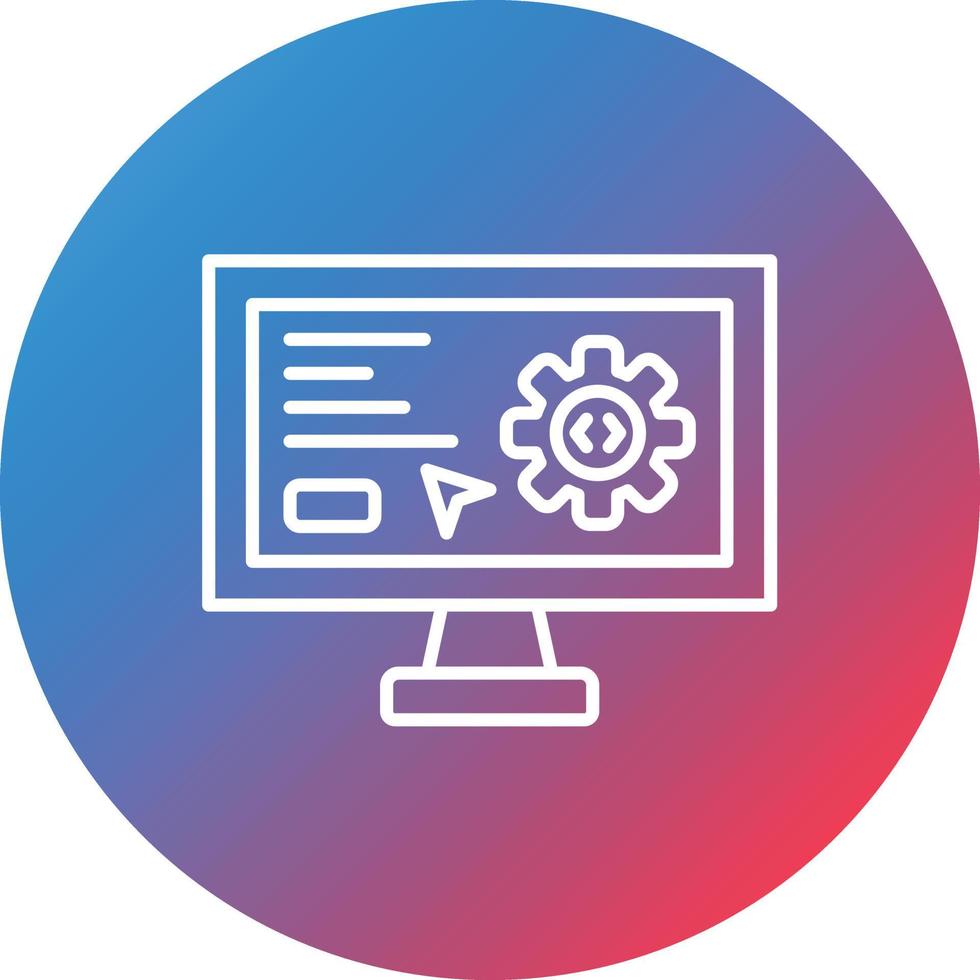 Programming Settings Line Gradient Circle Background Icon 16858442 ...