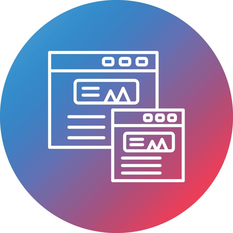 Responsive Line Gradient Circle Background Icon vector