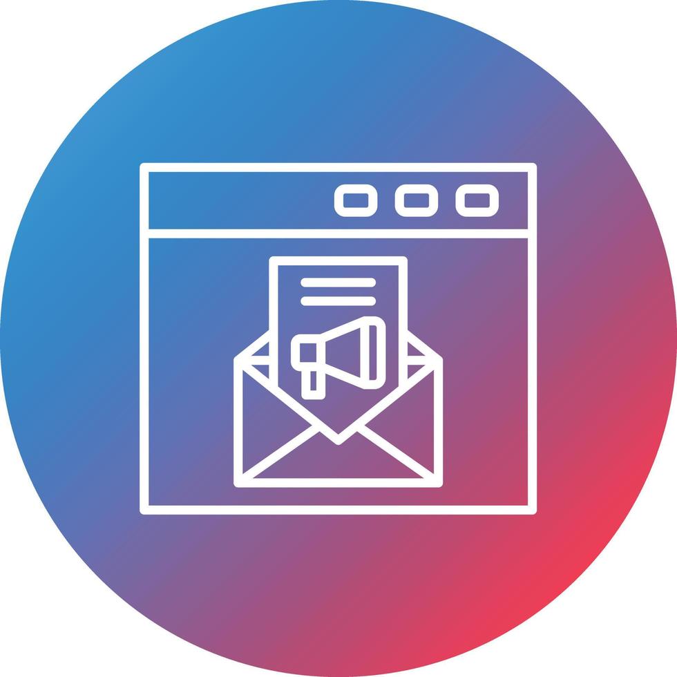 Email Marketing Line Gradient Circle Background Icon 16858485 ...