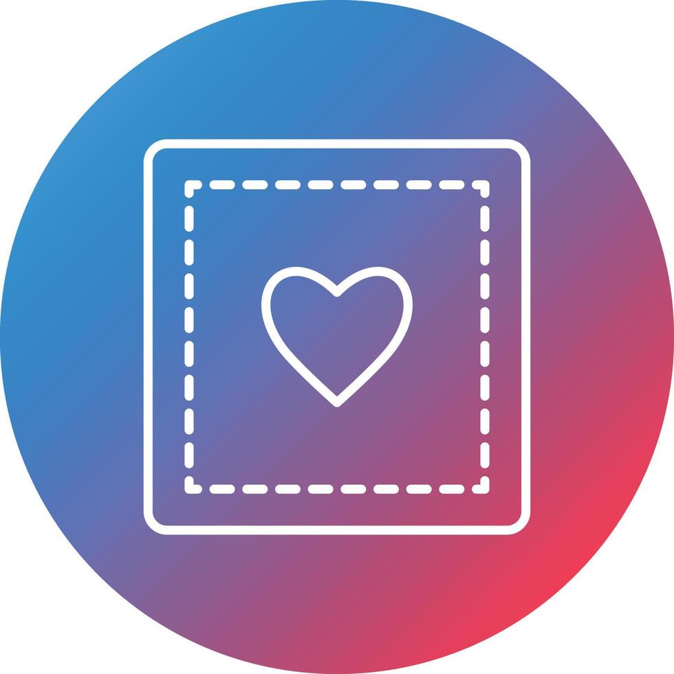 Patch Line Gradient Circle Background Icon vector