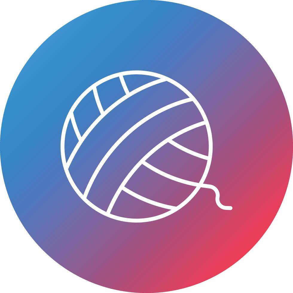 Yarn Ball Line Gradient Circle Background Icon vector