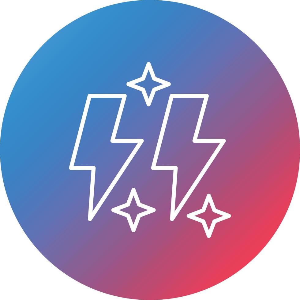 Lighting Line Gradient Circle Background Icon vector