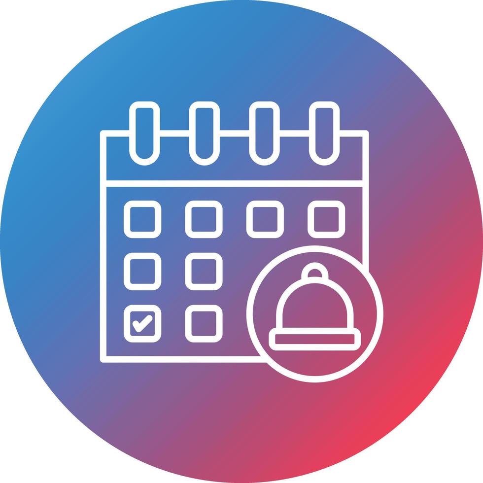 Reminder Line Gradient Circle Background Icon vector