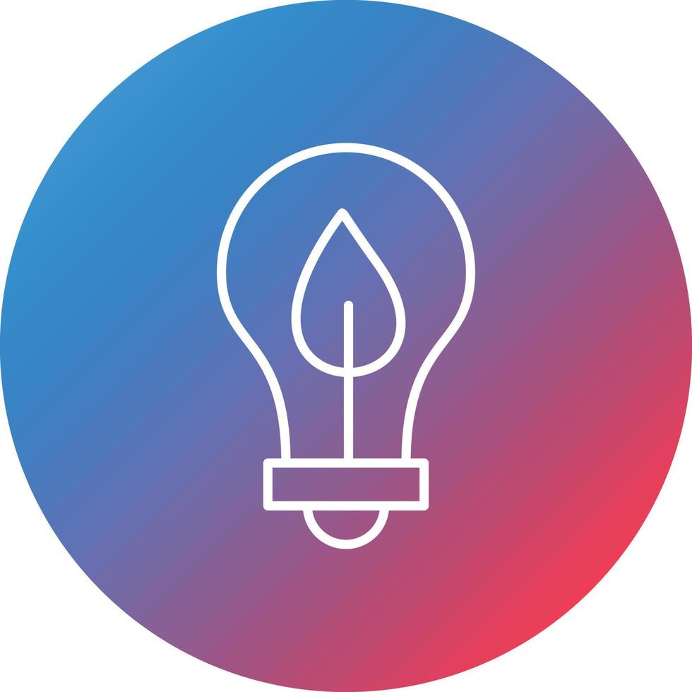 Energy Saving Line Gradient Circle Background Icon vector