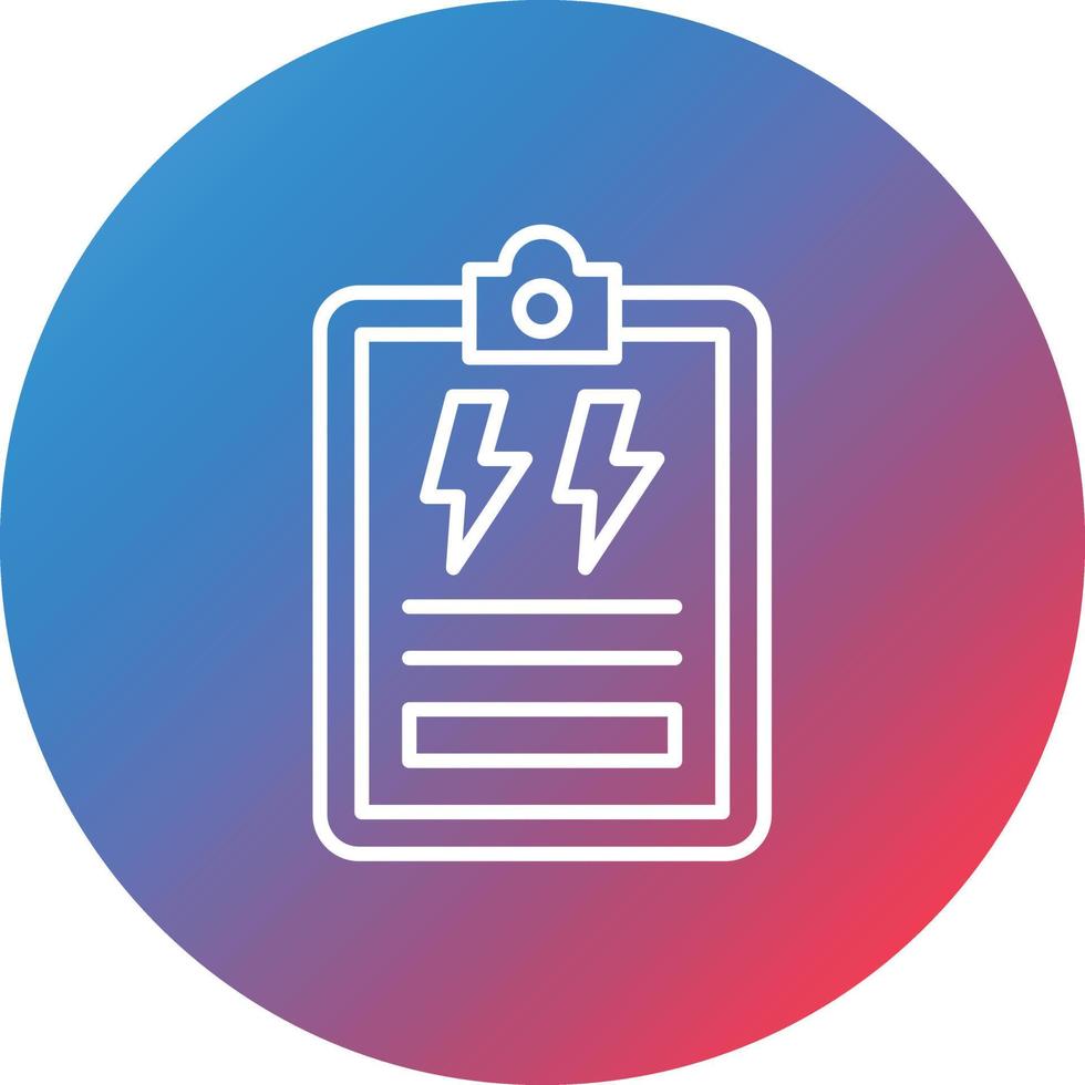 Energy Policy Line Gradient Circle Background Icon vector