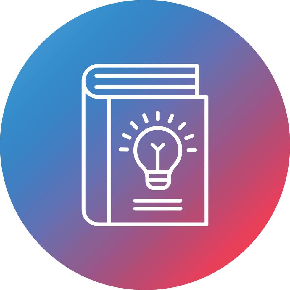 Advice Book Line Gradient Circle Background Icon vector