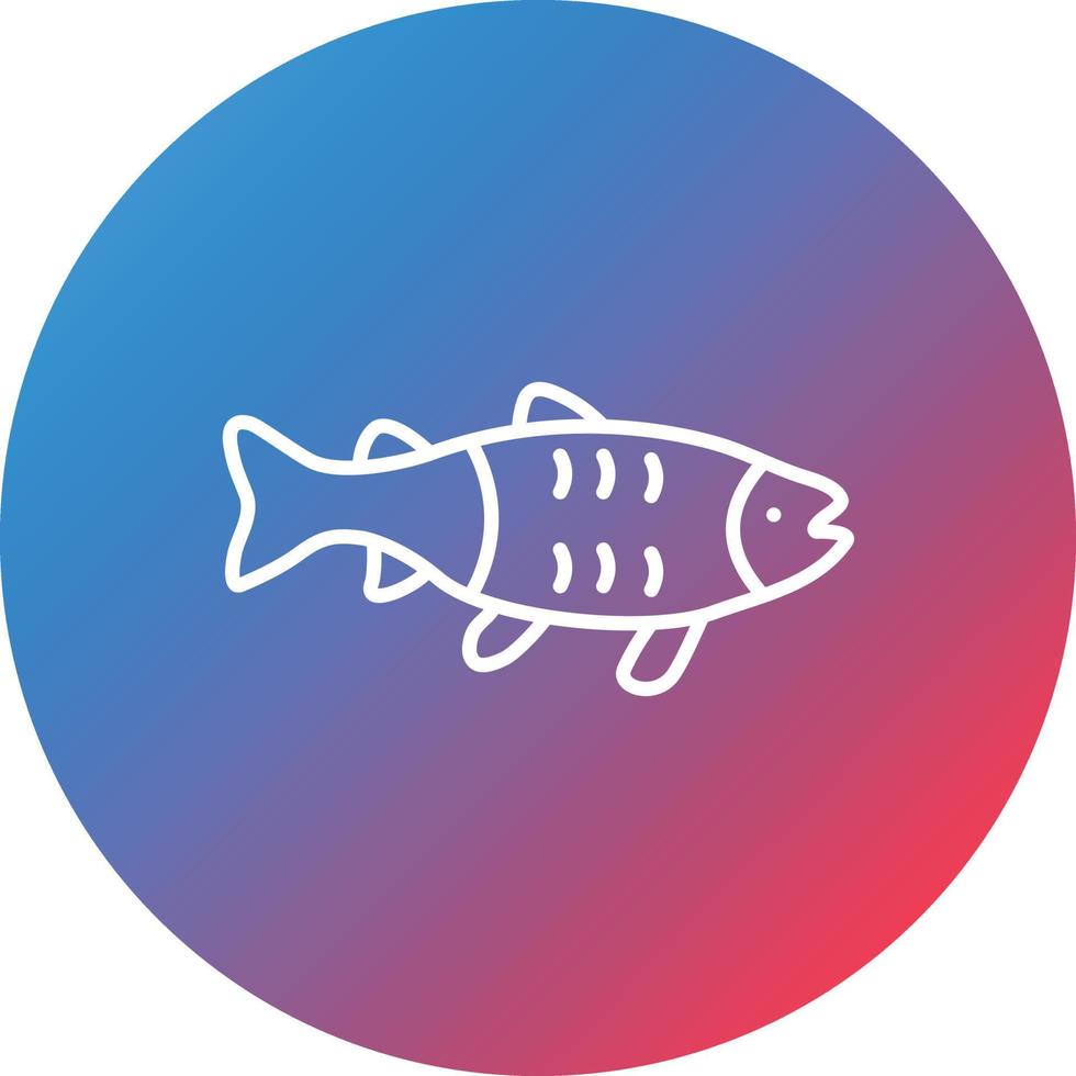 Salmon Line Gradient Circle Background Icon vector