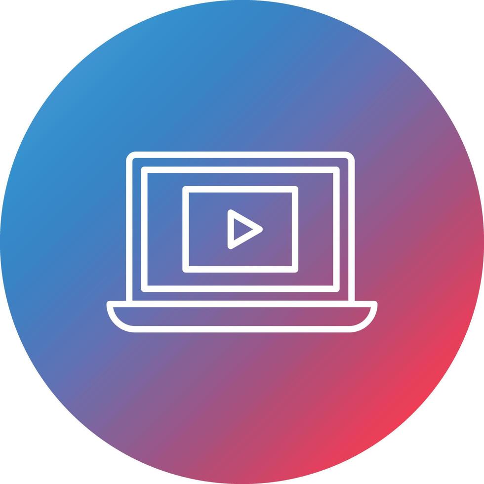 Notebook Line Gradient Circle Background Icon vector