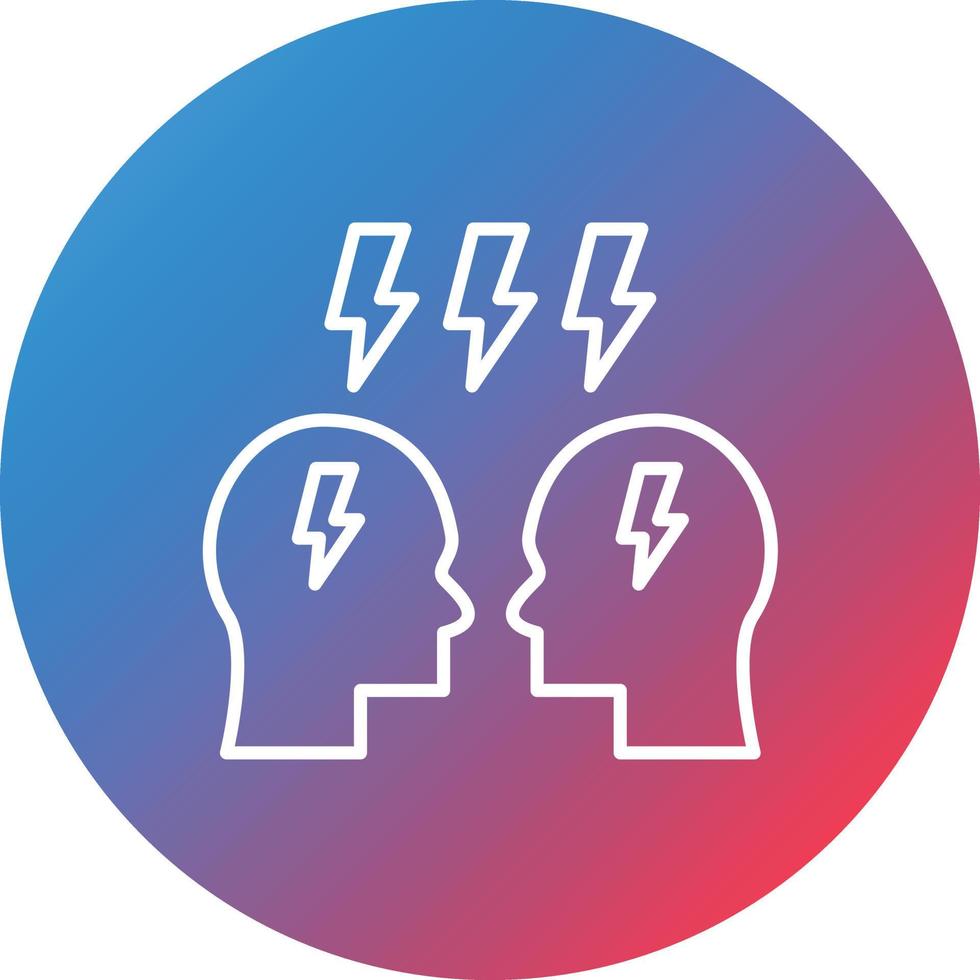 Conflict Line Gradient Circle Background Icon vector