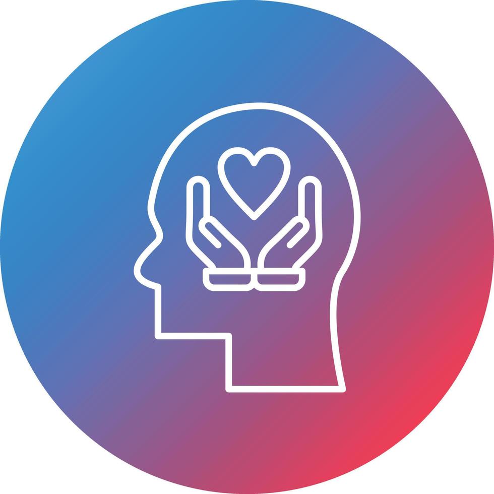 Selfcare Line Gradient Circle Background Icon vector