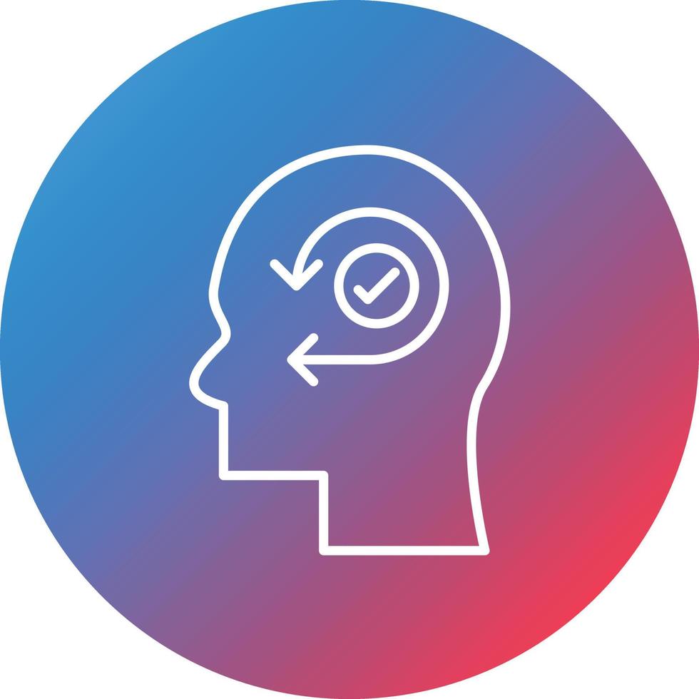 Agility Line Gradient Circle Background Icon vector