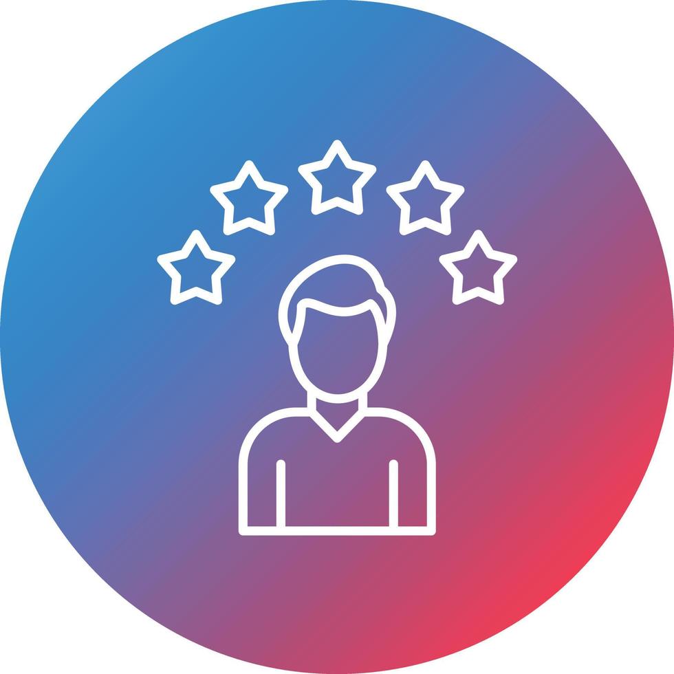 Customer Loyalty Line Gradient Circle Background Icon vector