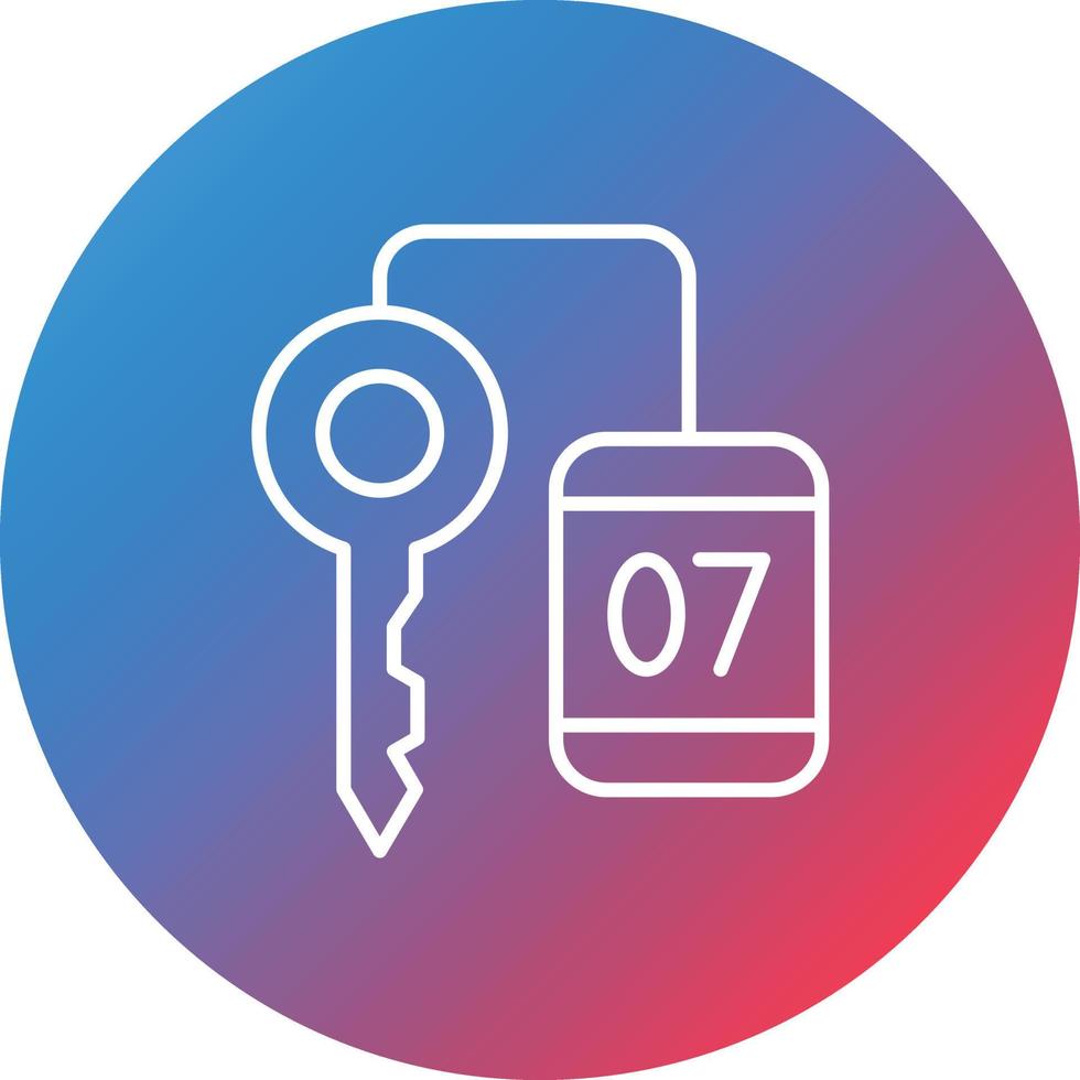habitación clave línea gradiente círculo fondo icono vector