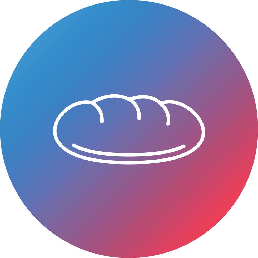 Baguette Line Gradient Circle Background Icon vector