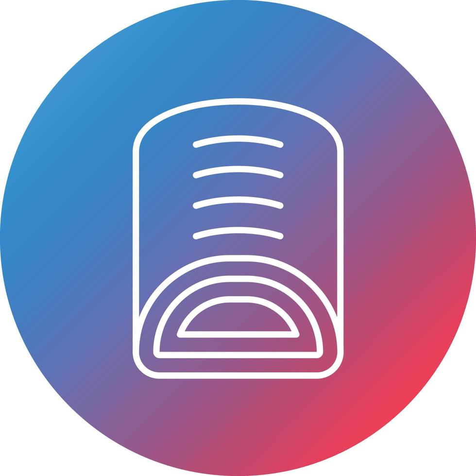 Swiss Roll Line Gradient Circle Background Icon vector